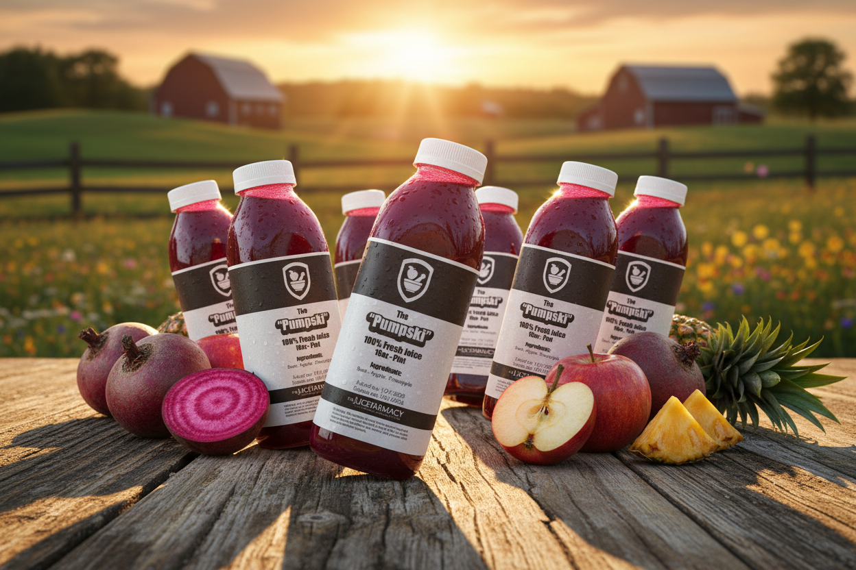 Pumpski: Weekly Program 7 Cold-Pressed Juices