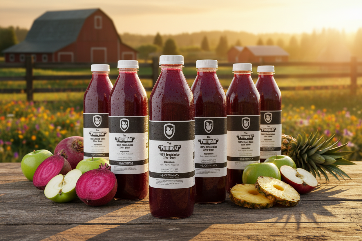 Pumpski: Weekly Program 7 Cold-Pressed Juices